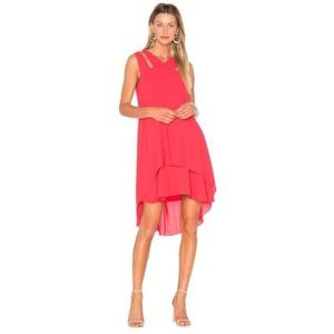 BCBGMaxazria red Kristi layered dress